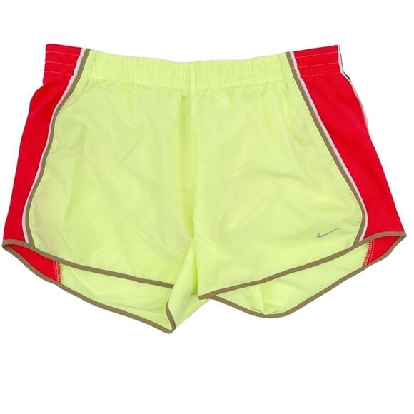 Nike Dri Fit Running Athletic Tempo Pacer Workout Shorts Liquid Lime Red - Picture 1 of 5
